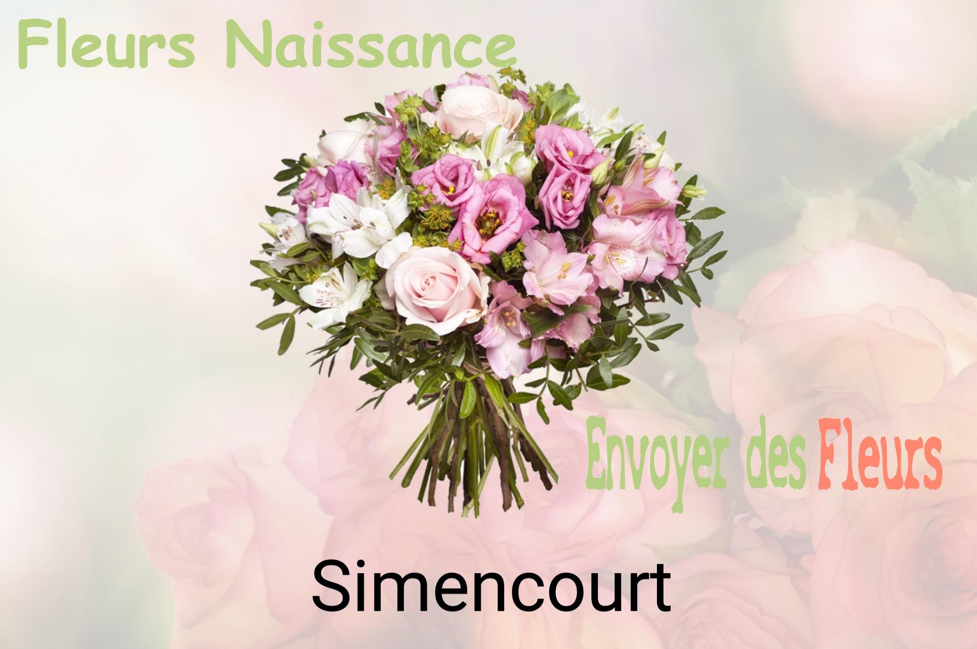 Bouquet de fleurs de naissance livré à Simencourt